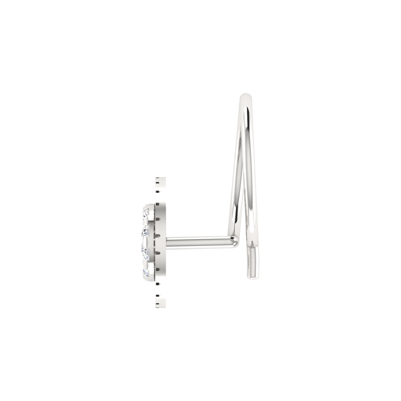 0.09 Carat Natural Diamond Nose Pin - HI Color, VS-SI Clarity.